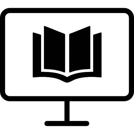 Book in computer screen